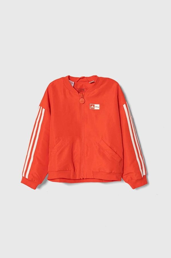 adidas Otroška bomber jakna adidas rdeča barva