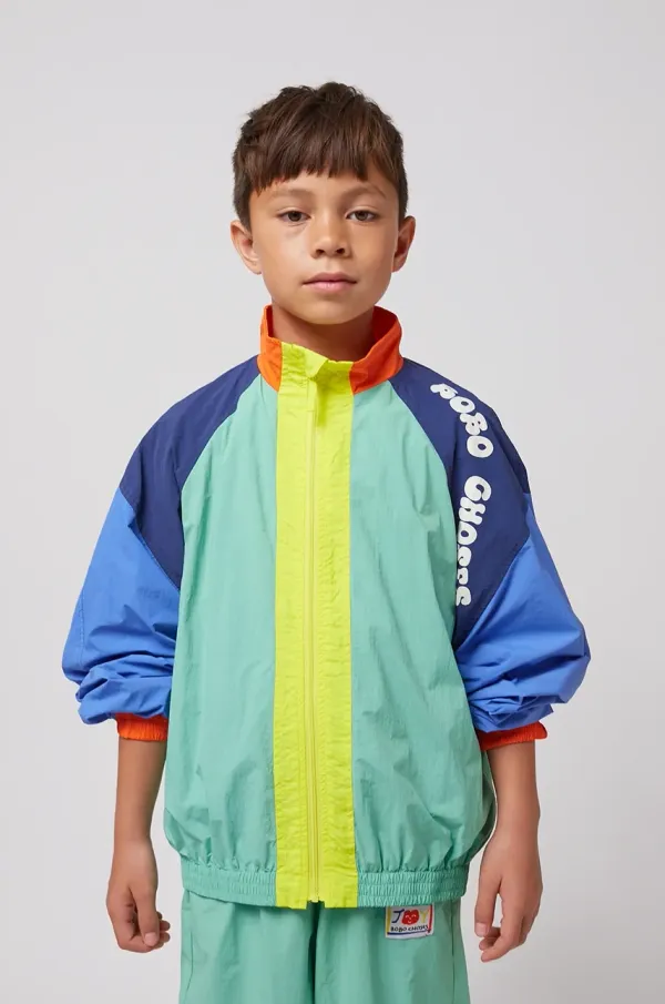 Bobo Choses Otroška bomber jakna Bobo Choses Wavy turkizna barva, 125AC108