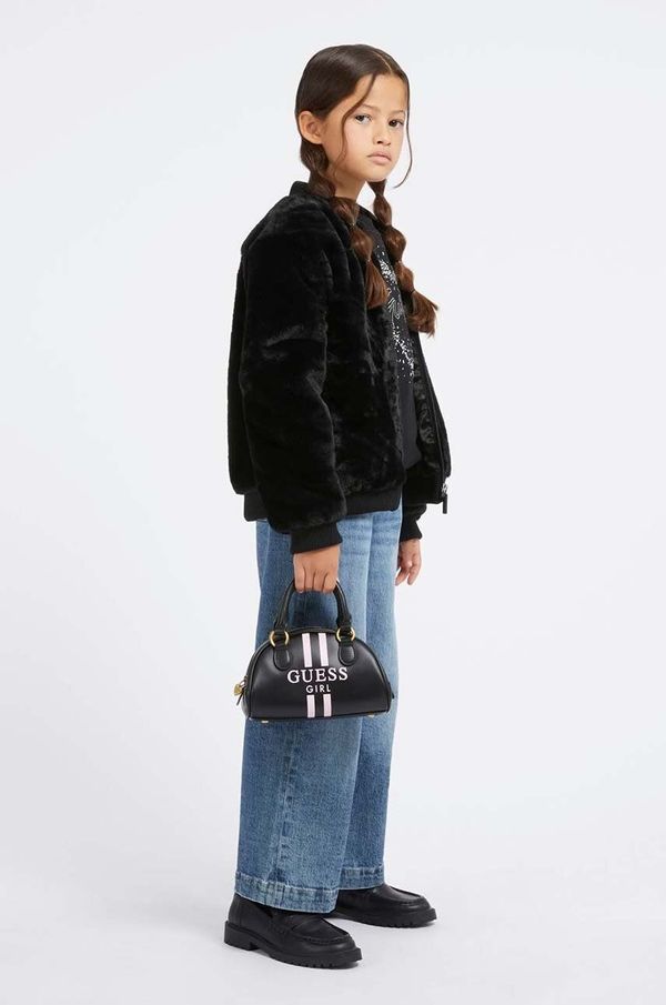 Guess Otroška bomber jakna Guess črna barva