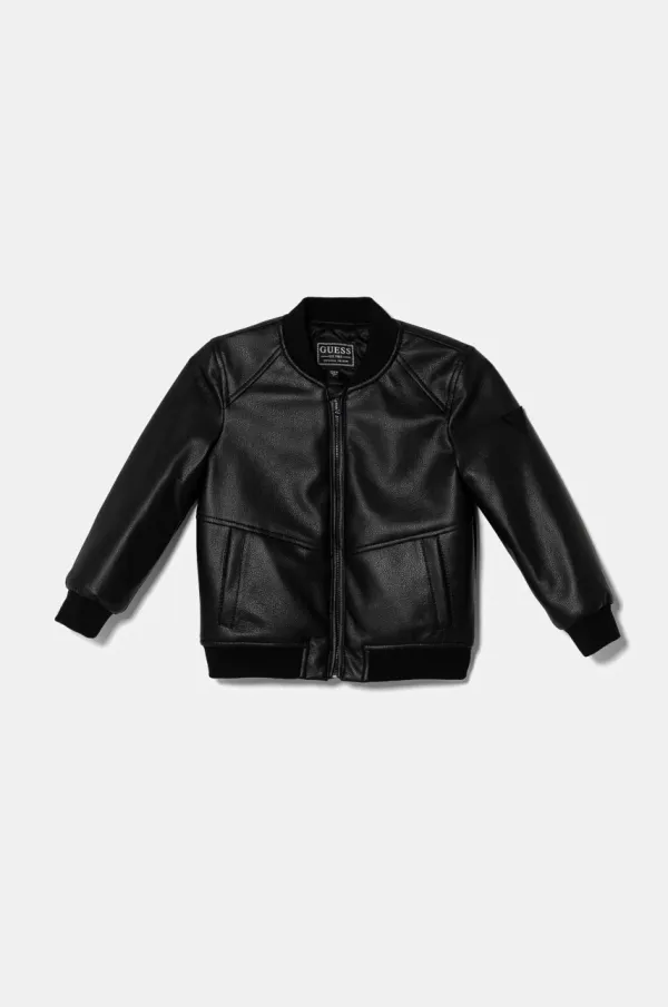 Guess Otroška bomber jakna Guess črna barva, N5RL08 WH2J0