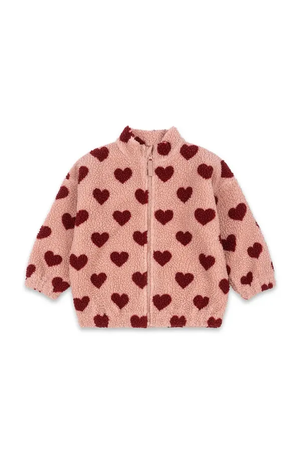 Konges Sløjd Otroška bomber jakna Konges Sløjd JODY TEDDY JACKET GRS roza barva, KS102308