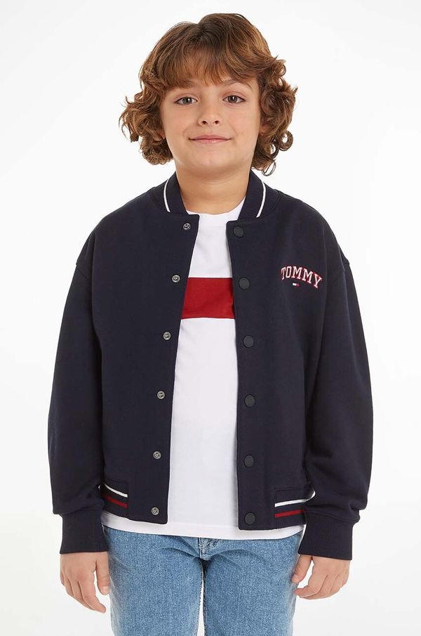 Tommy Hilfiger Otroška bomber jakna Tommy Hilfiger mornarsko modra barva, KS0KS00570