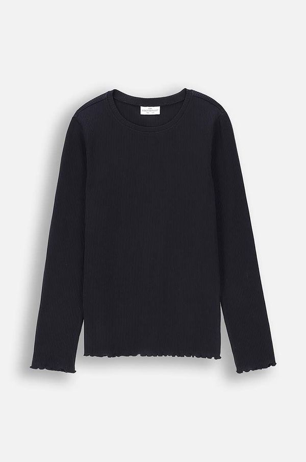 Coccodrillo Otroška dolga majica Coccodrillo mornarsko modra barva, EVERYDAY GIRL