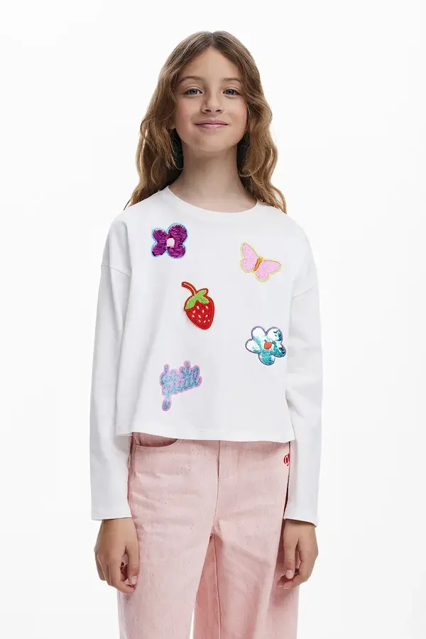 Desigual Otroška dolga majica Desigual