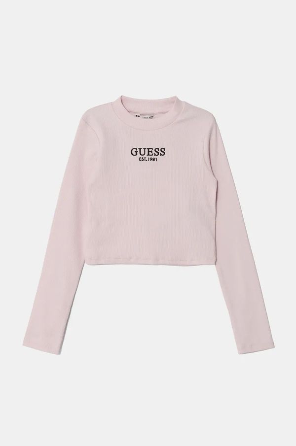 Guess Otroška dolga majica Guess roza barva, J4YI49 KBZP4