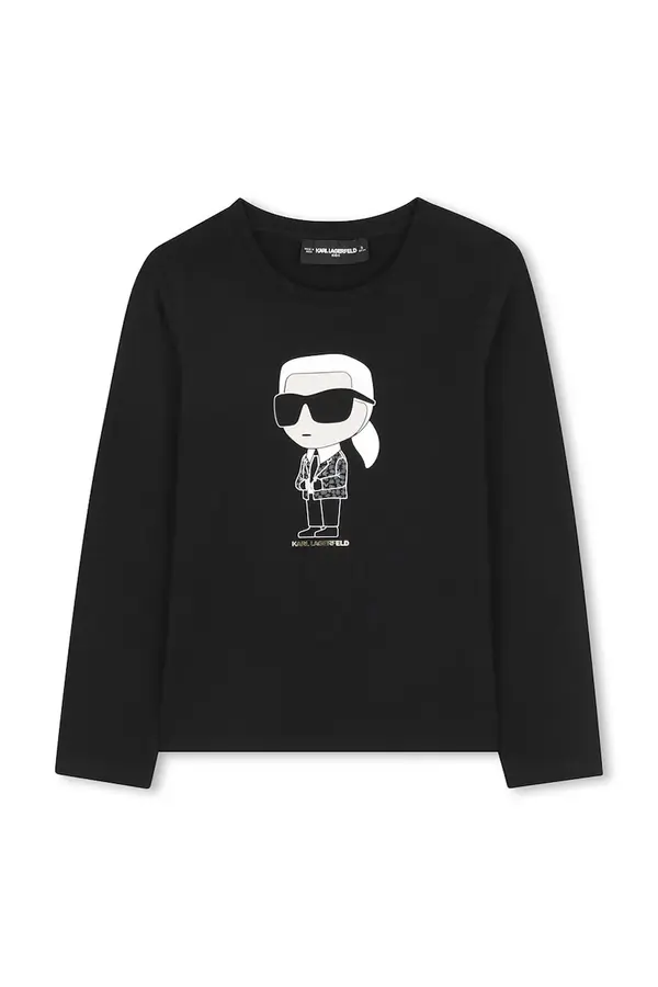Karl Lagerfeld Otroška dolga majica Karl Lagerfeld