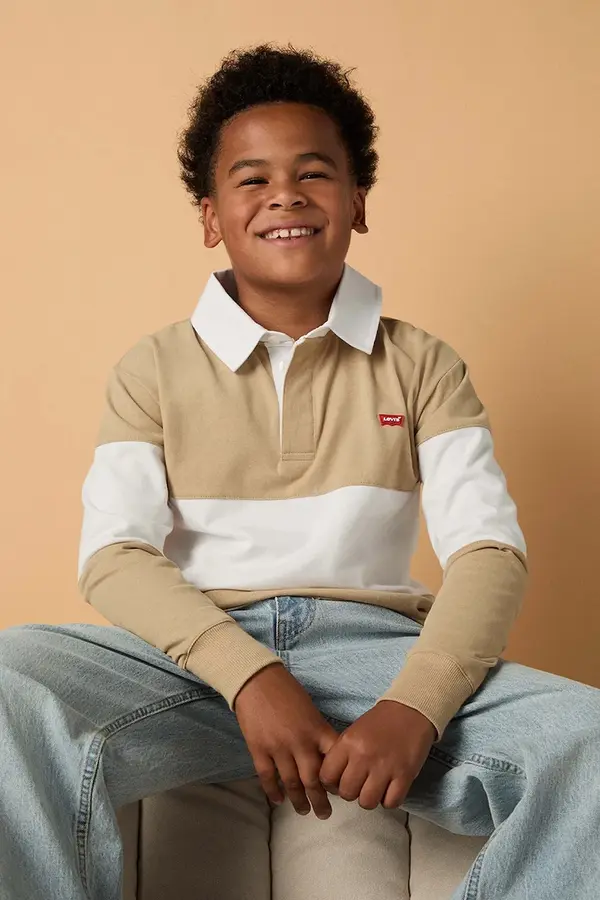 Levi's Otroška dolga majica Levi's TIMELESS RUGBY POLO