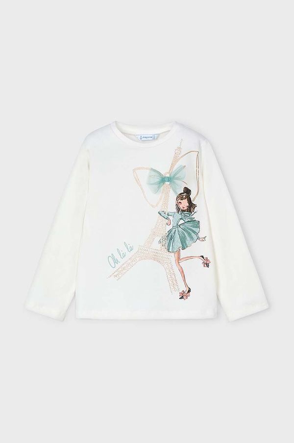 Mayoral Otroška dolga majica Mayoral turkizna barva, 4063