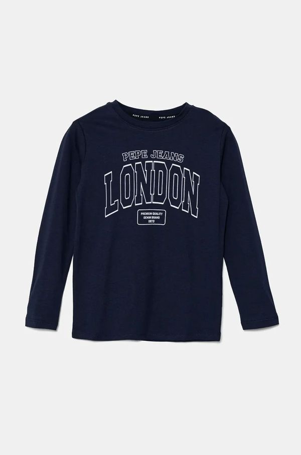 Pepe Jeans Otroška dolga majica Pepe Jeans BALEY LS mornarsko modra barva, PB503911