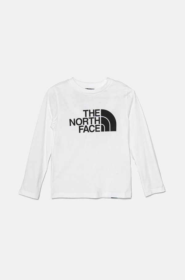 The North Face Otroška dolga majica The North Face EASL/S TEE bela barva, NF0A89J2FN41