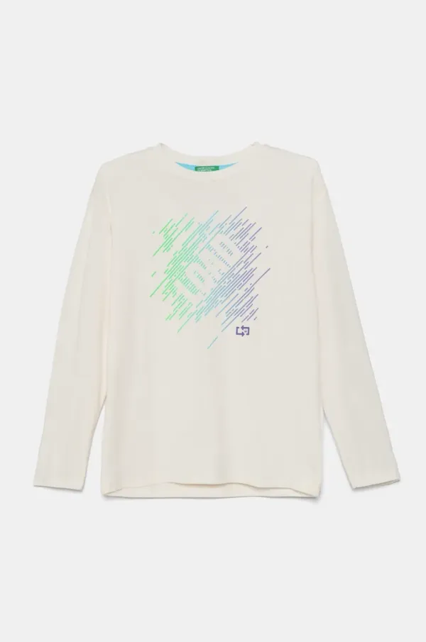 United Colors of Benetton Otroška dolga majica United Colors of Benetton bež barva, 3696C10M7