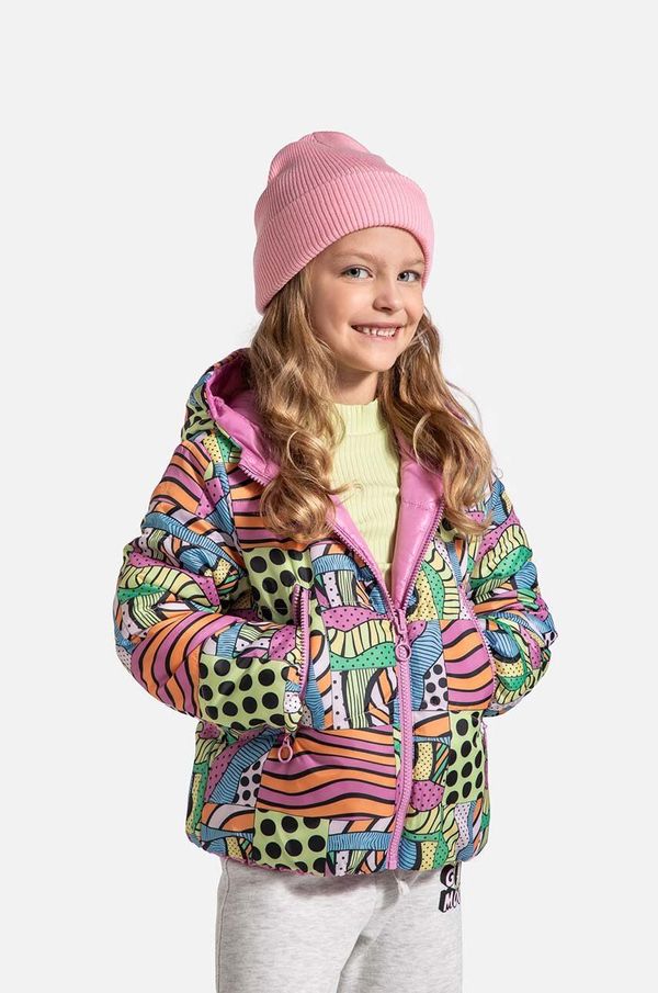 Coccodrillo Otroška dvostranska jakna Coccodrillo roza barva, OUTERWEAR GIRL KIDS