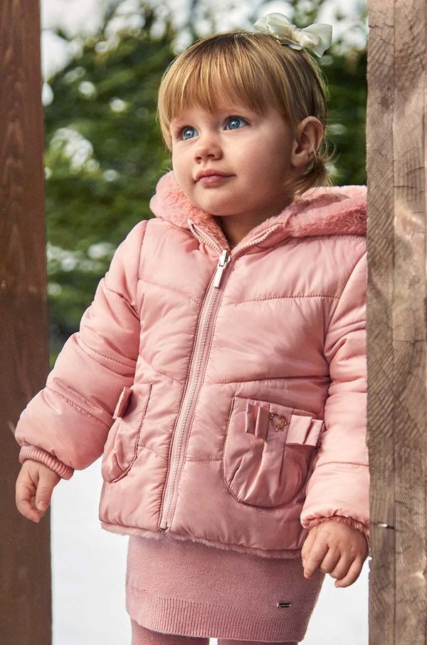 Mayoral Otroška dvostranska jakna Mayoral roza barva, 2480