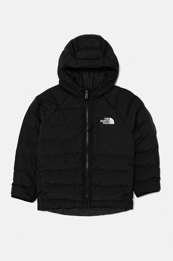 The North Face Otroška dvostranska jakna The North Face REVERSIBLE PERRITO HOODED JACKET črna barva, NF0A88TWJK31