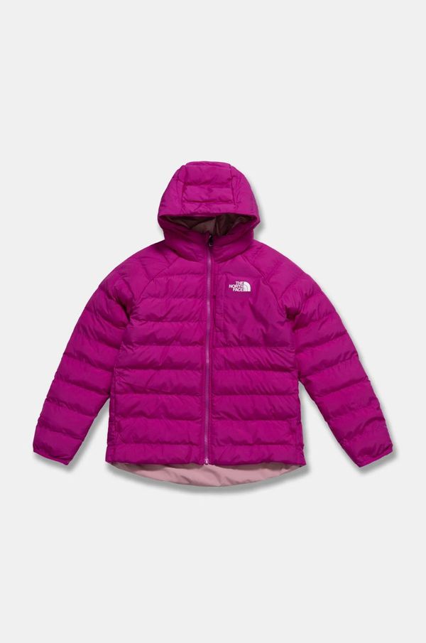 The North Face Otroška dvostranska jakna The North Face REVERSIBLE PERRITO HOODED JACKET roza barva, NF0A88UE1I71