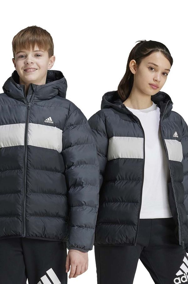 adidas Otroška jakna adidas J SDKT siva barva, IY6918