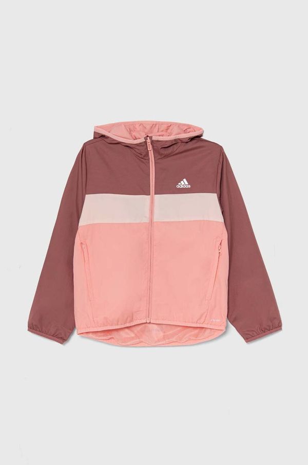 adidas Otroška jakna adidas J TIBERIO WB roza barva, JG1249