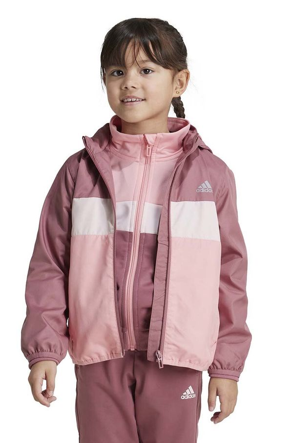 adidas Otroška jakna adidas LK TIBERIO WB roza barva, IV9515