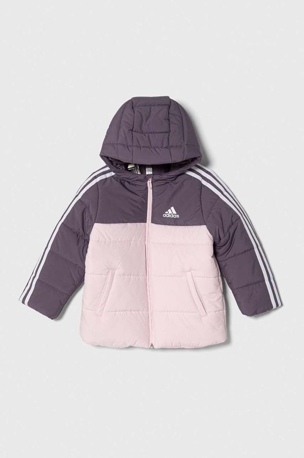 adidas Otroška jakna adidas roza barva