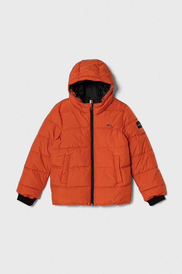 Boss Otroška jakna BOSS oranžna barva