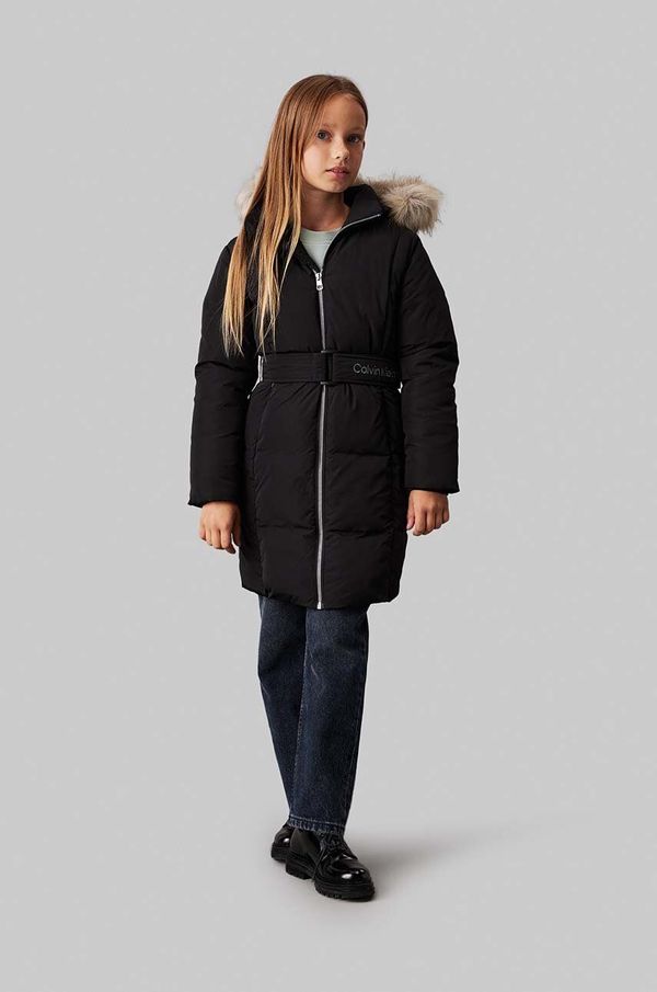 Calvin Klein Jeans Otroška jakna Calvin Klein Jeans črna barva, IG0IG02686