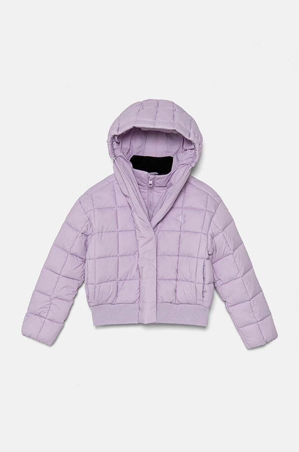 Calvin Klein Jeans Otroška jakna Calvin Klein Jeans vijolična barva, IG0IG02595