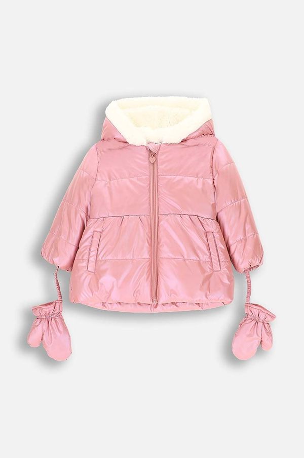 Coccodrillo Otroška jakna Coccodrillo roza barva, OUTERWEAR GIRL NEWBORN