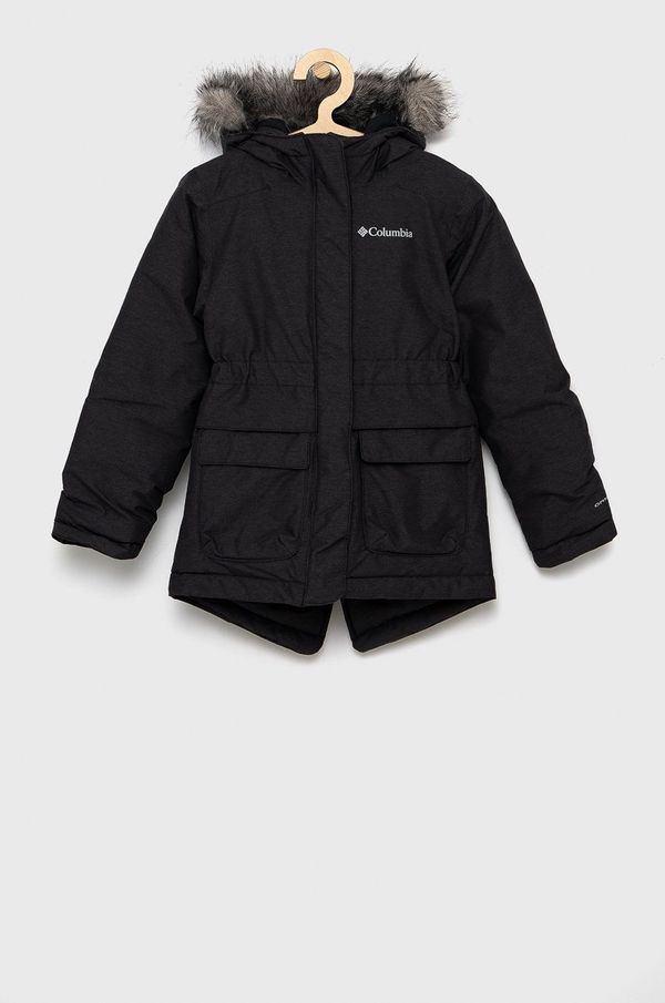 Columbia Otroška jakna Columbia črna barva