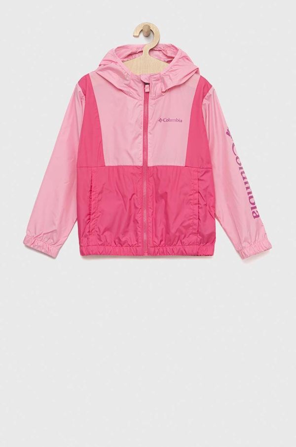 Columbia Otroška jakna Columbia Lily Basin Jacket roza barva