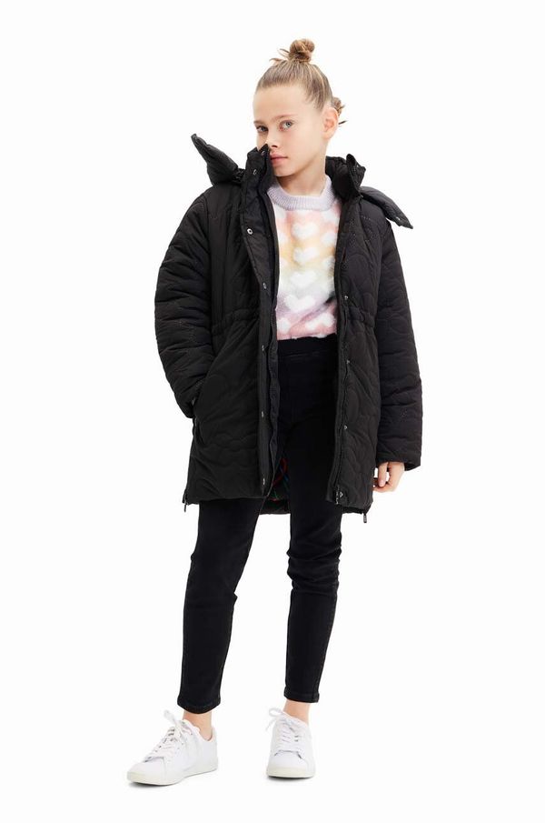 Desigual Otroška jakna Desigual zelena barva