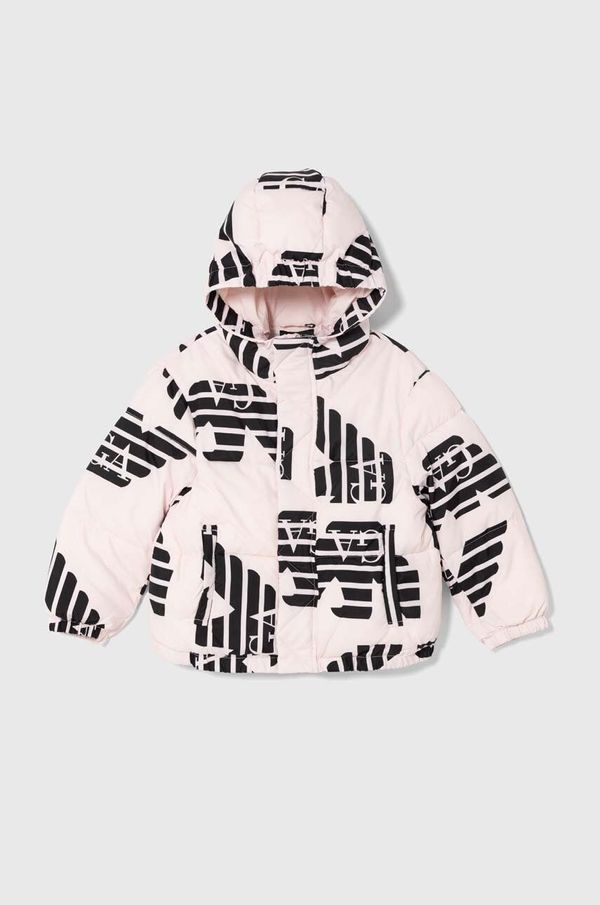 Emporio Armani Otroška jakna Emporio Armani roza barva