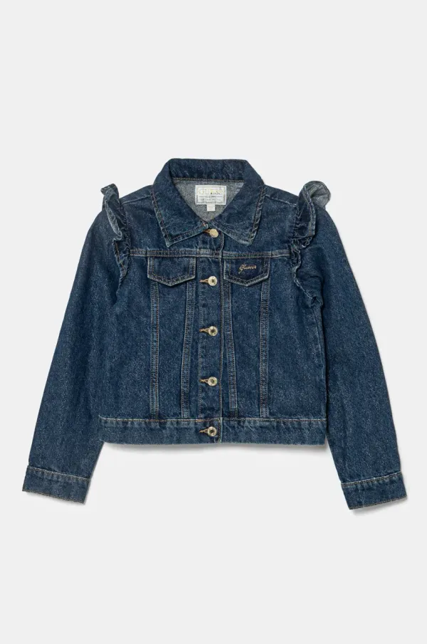 Guess Otroška jakna Guess mornarsko modra barva, K5RL00 D5D90