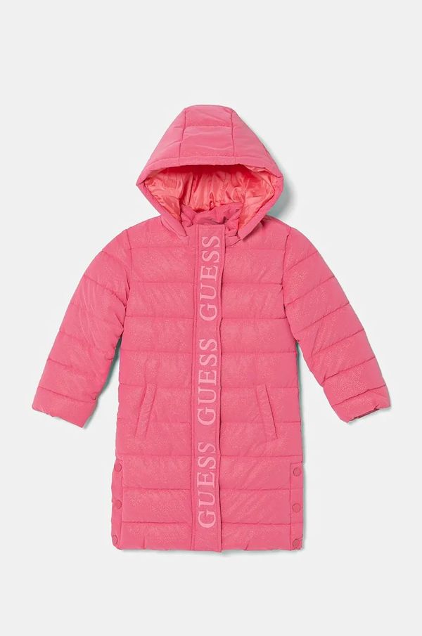Guess Otroška jakna Guess roza barva, K4BL03 WGIW0