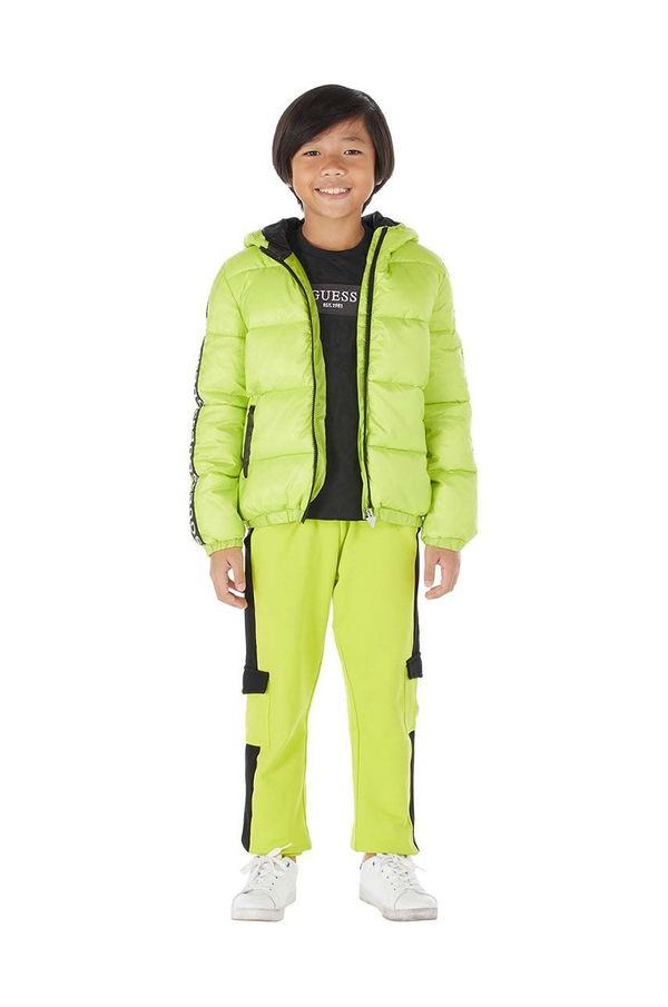 Guess Otroška jakna Guess zelena barva