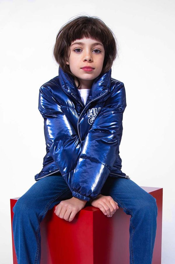 Hugo Otroška jakna HUGO mornarsko modra barva
