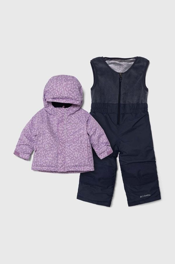 Columbia Otroška jakna in kombinezon Columbia vijolična barva