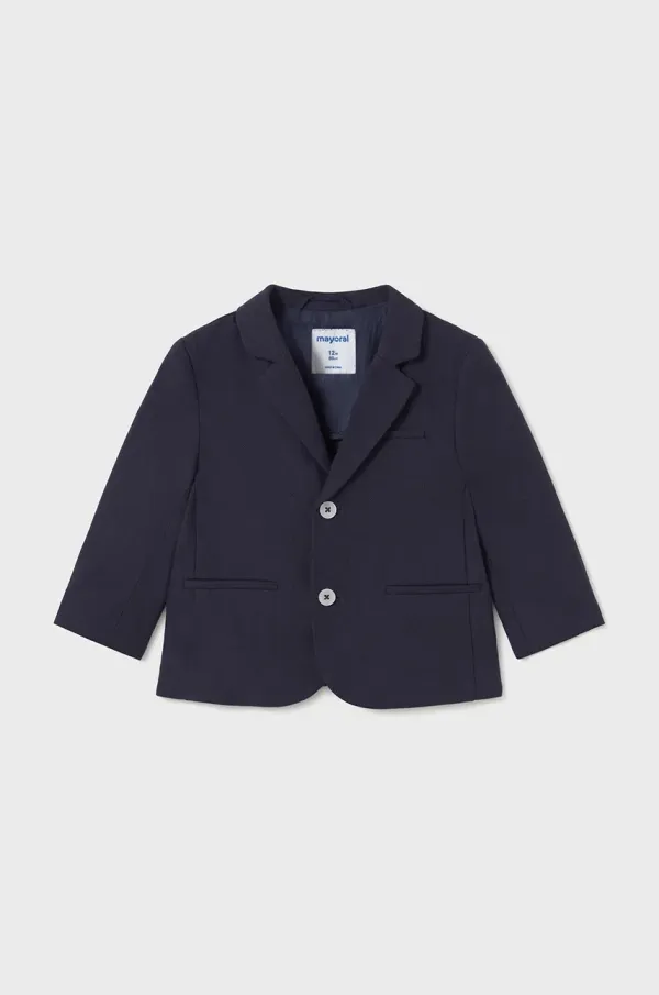 Mayoral Otroška jakna iz lanene mešanice Mayoral mornarsko modra barva, 1470