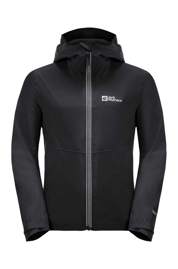 Jack Wolfskin Otroška jakna Jack Wolfskin JWP SHELL K črna barva