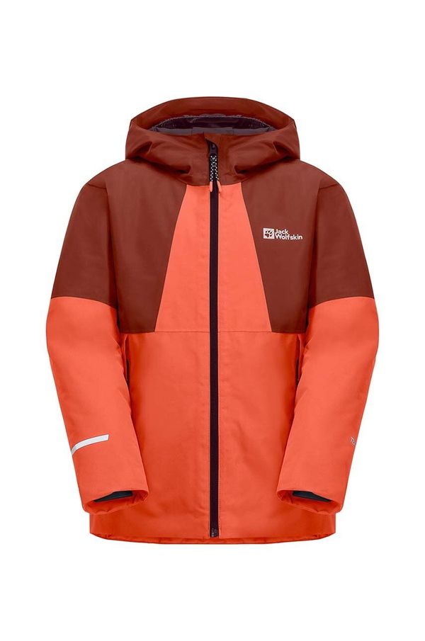 Jack Wolfskin Otroška jakna Jack Wolfskin oranžna barva, 1610281