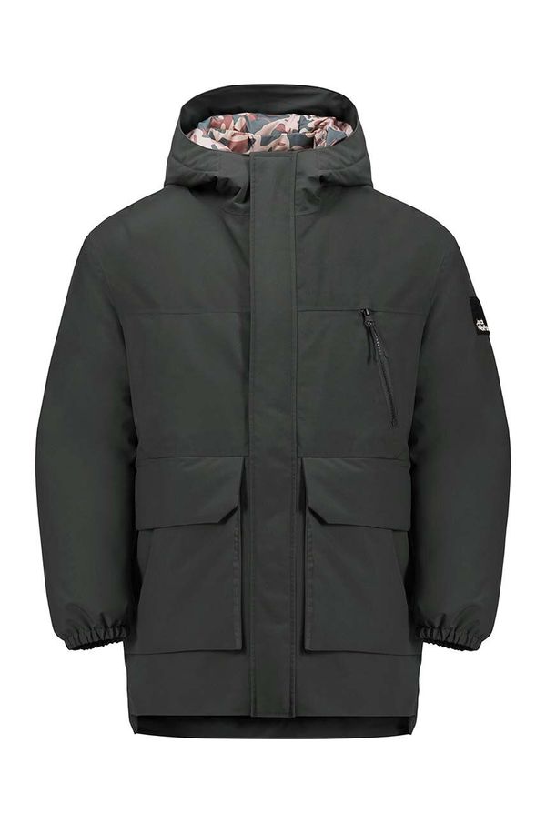 Jack Wolfskin Otroška jakna Jack Wolfskin TEEN 2L INS črna barva