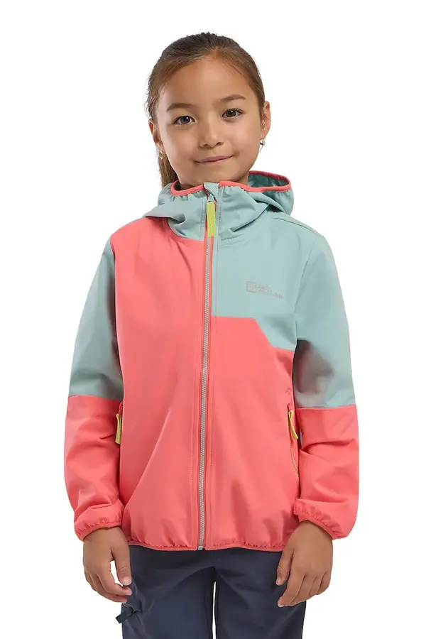 Jack Wolfskin Otroška jakna Jack Wolfskin TURBULENCE HOODED JKT K