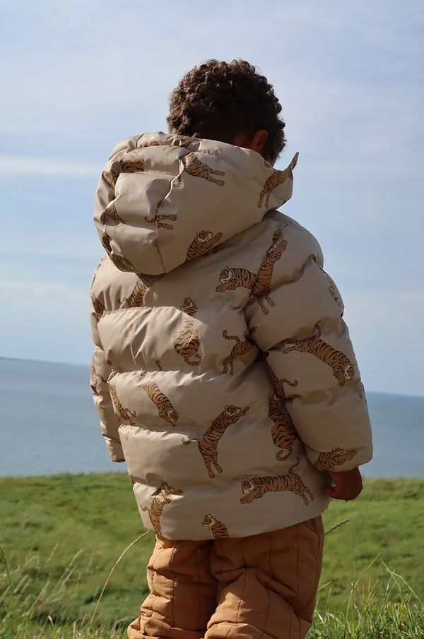 Konges Sløjd Otroška jakna Konges Sløjd ACE RAIN JACKET rjava barva, KS101200