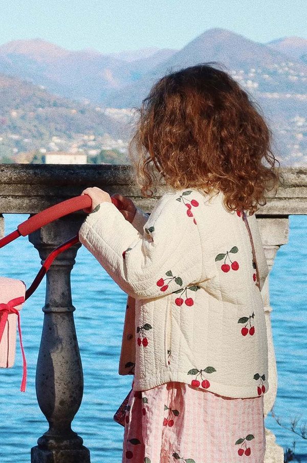 Konges Sløjd Otroška jakna Konges Sløjd LUNELLA QUILTED JACKET GOTS bež barva, KS101577