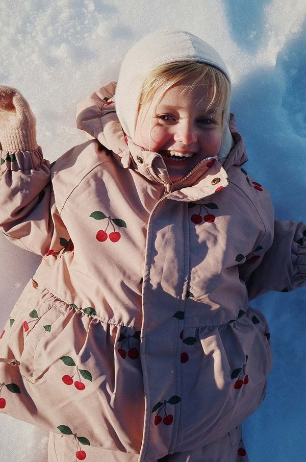 Konges Sløjd Otroška jakna Konges Sløjd MISMOU FRILL JACKET oranžna barva, KS101268