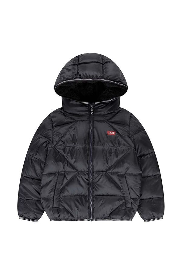 Levi's Otroška jakna Levi's SHERPA LINED PUFFER JKT črna barva, 8EL257