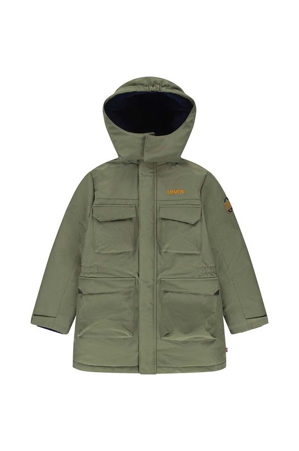 Levi's Otroška jakna Levi's zelena barva
