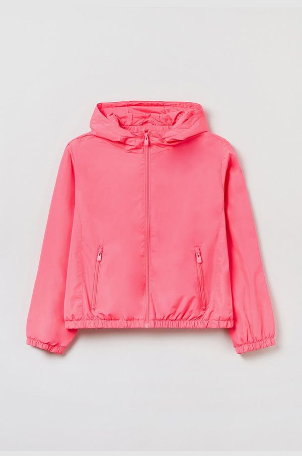OVS Otroška jakna OVS roza barva