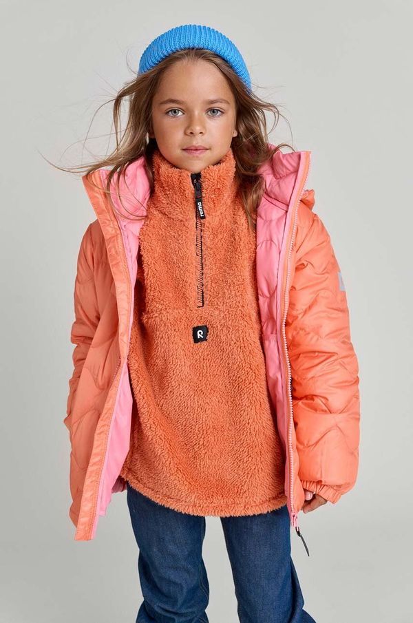 Reima Otroška jakna Reima Fossila oranžna barva