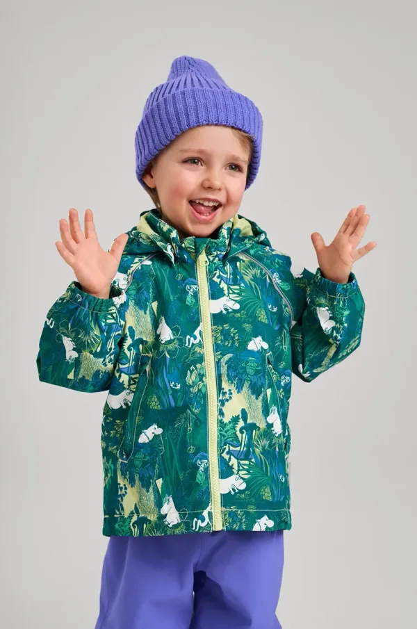Reima Otroška jakna Reima Moomin Hete zelena barva, 5100168E