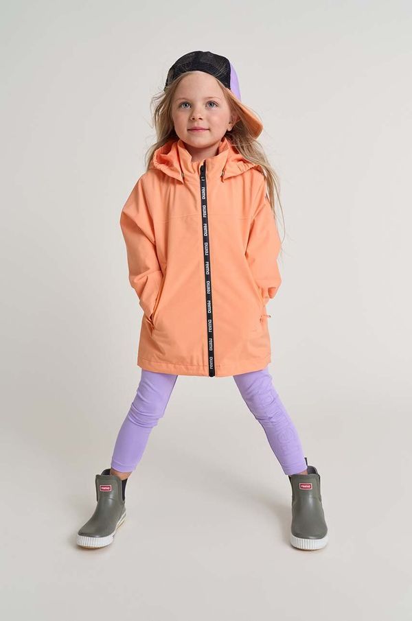 Reima Otroška jakna Reima oranžna barva